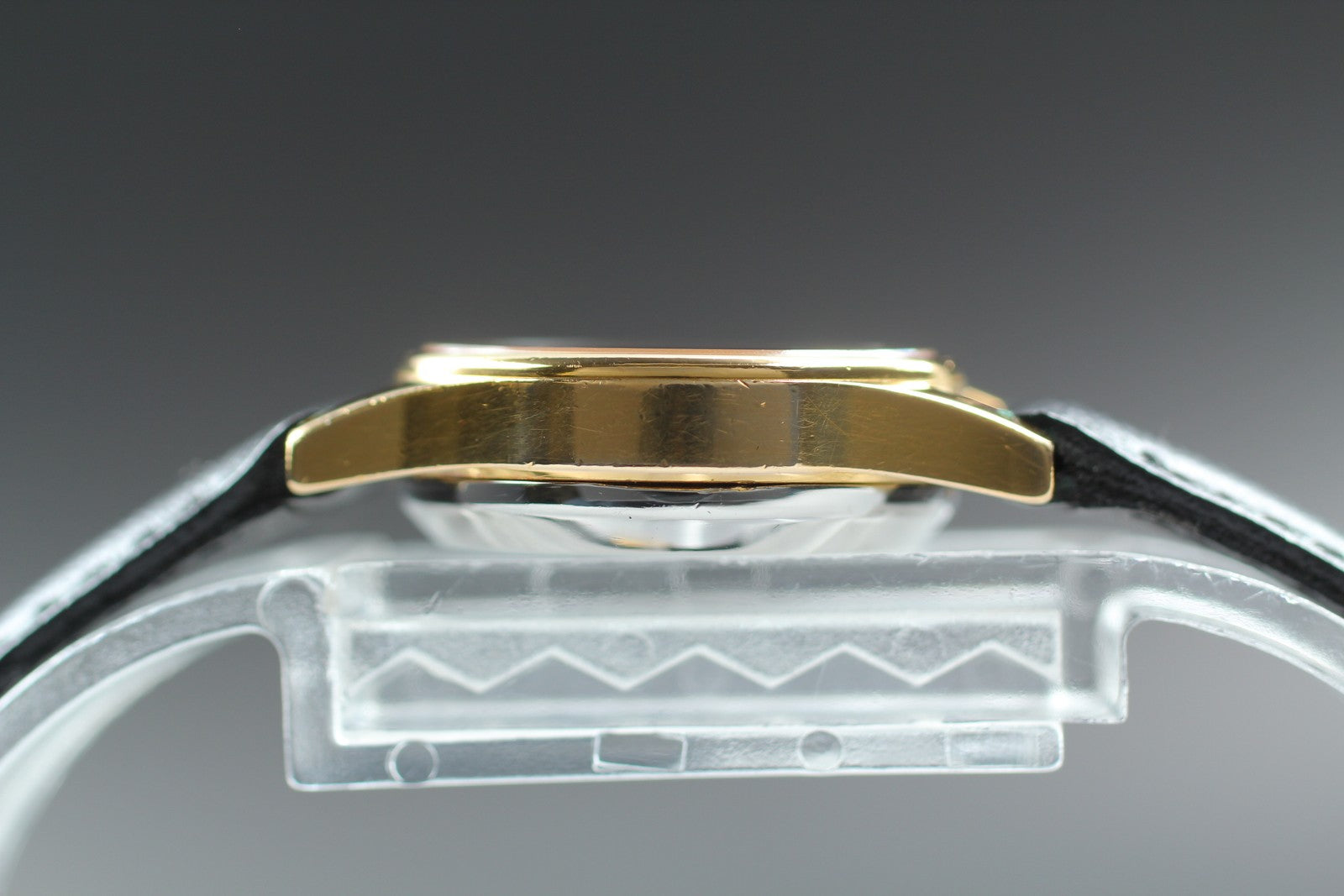 Vintage [Exc+5] OMEGA De Ville Cal.1353 591.0019 Gold Black Quartz Women's Watch