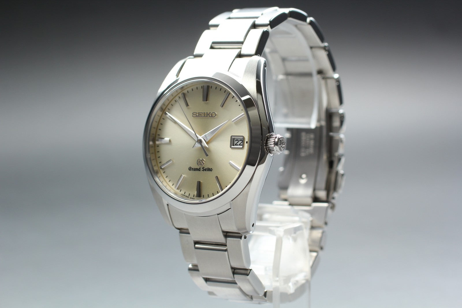 [Near MINT-] Grand Seiko GS 9F62-0AB0 SBGX063 Champagne Quartz Men's Watch JAPAN