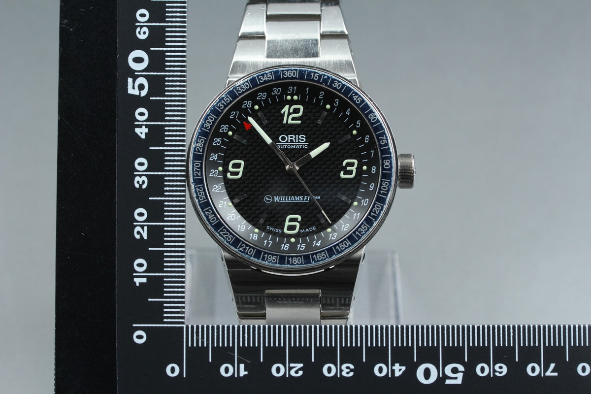 ORIS Williams F1 Team Pointer Date 7585 Automatic Men's Watch 42mm JAPAN Box
