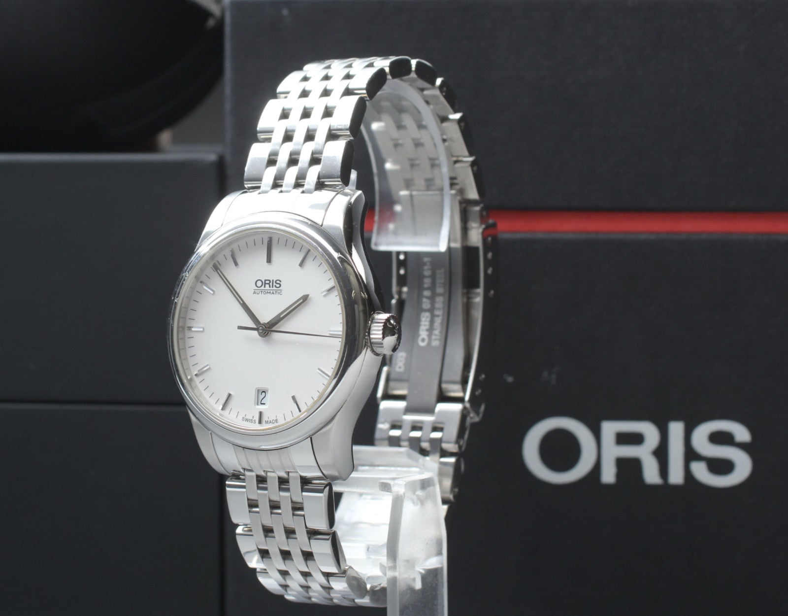 [Exc+5 Box] ORIS Classic Date 7578 Silver 37mm Automatic Men's Watch JAPAN