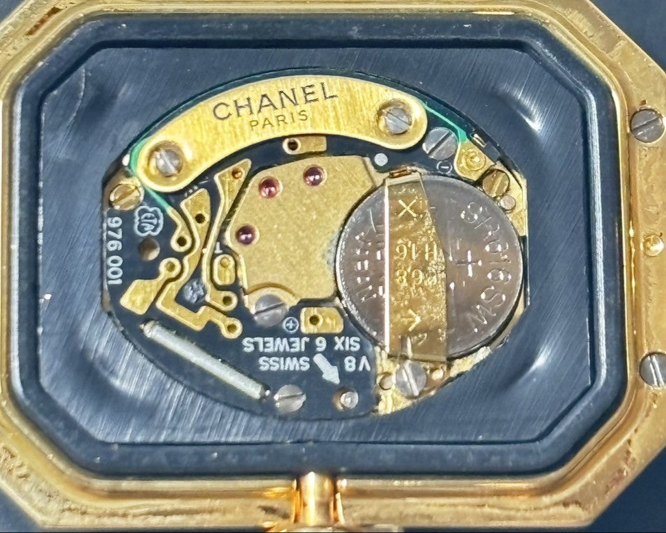 [Exc+5 Box] CHANEL Premiere L Size Black Dial 20mm Gold Quartz Women’s Watch