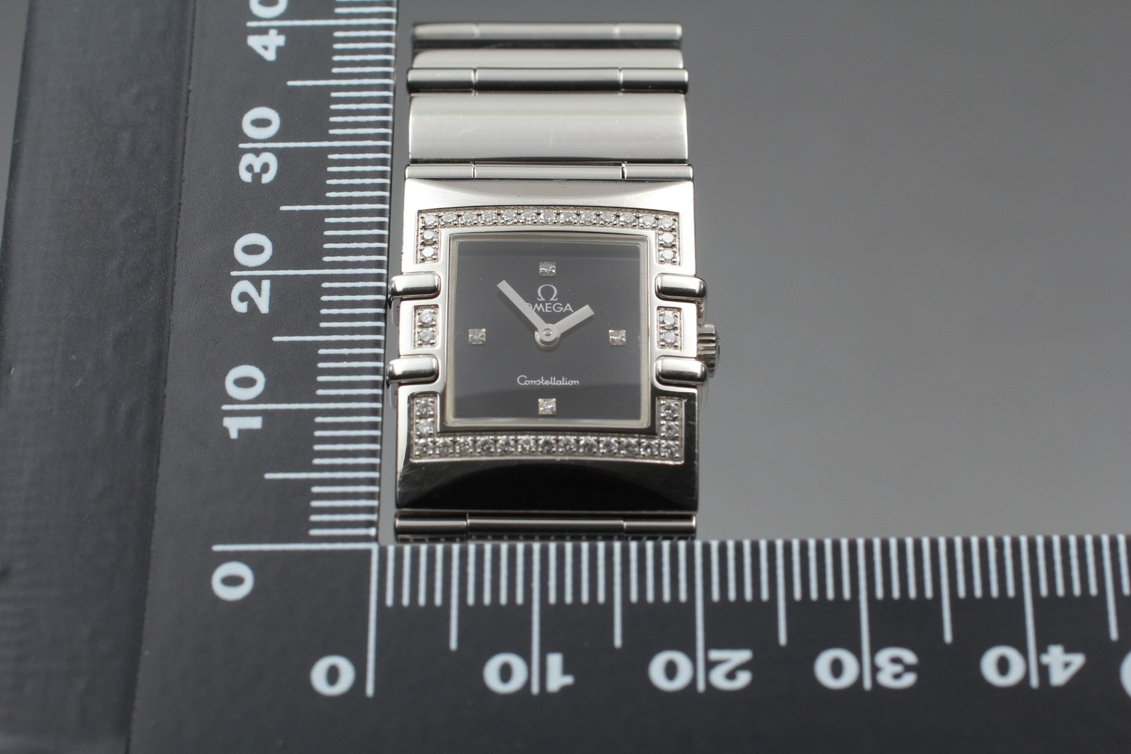 Exc+5 OMEGA Constellation Quadra 895.1230 Cal.1376 Diamond Women's Quartz Watch