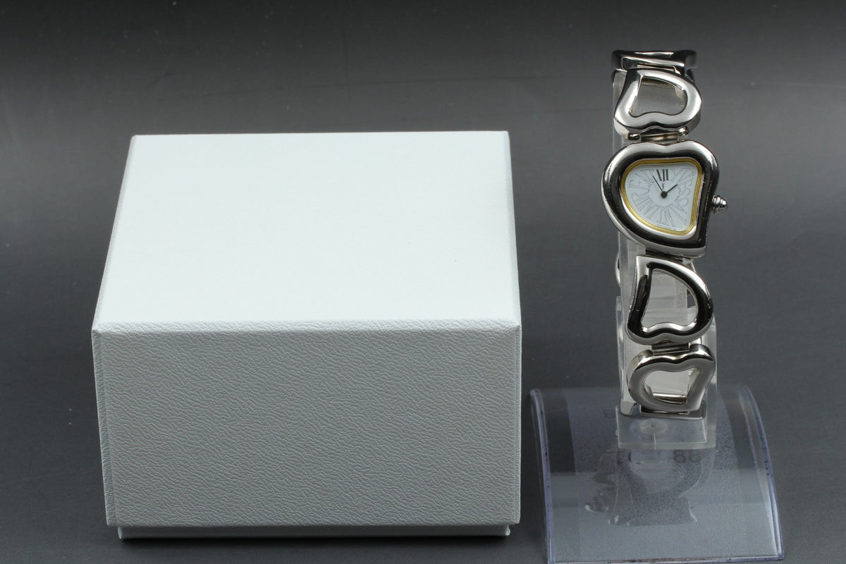 Yves Saint Laurent Heart Silver 4520-H15556 24mm Women's Watch Quartz Vintage