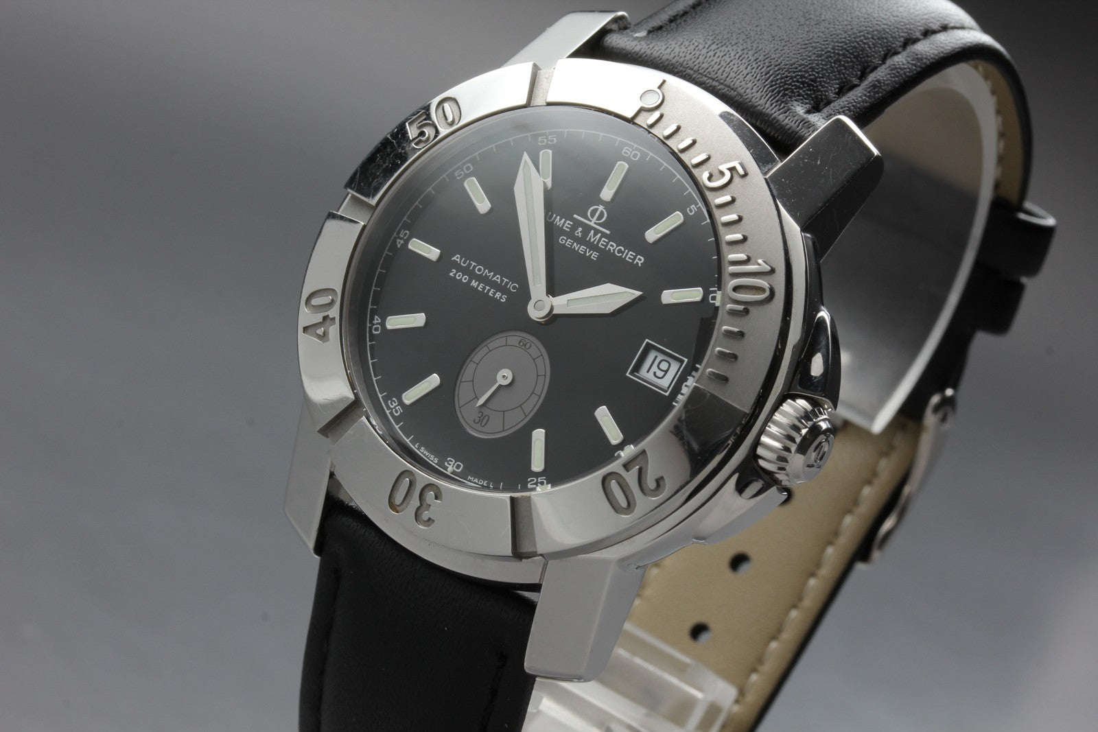 Baume & Mercier CapeLand 65353 Date black Dial Automatic Men's Watch 41mm JAPAN