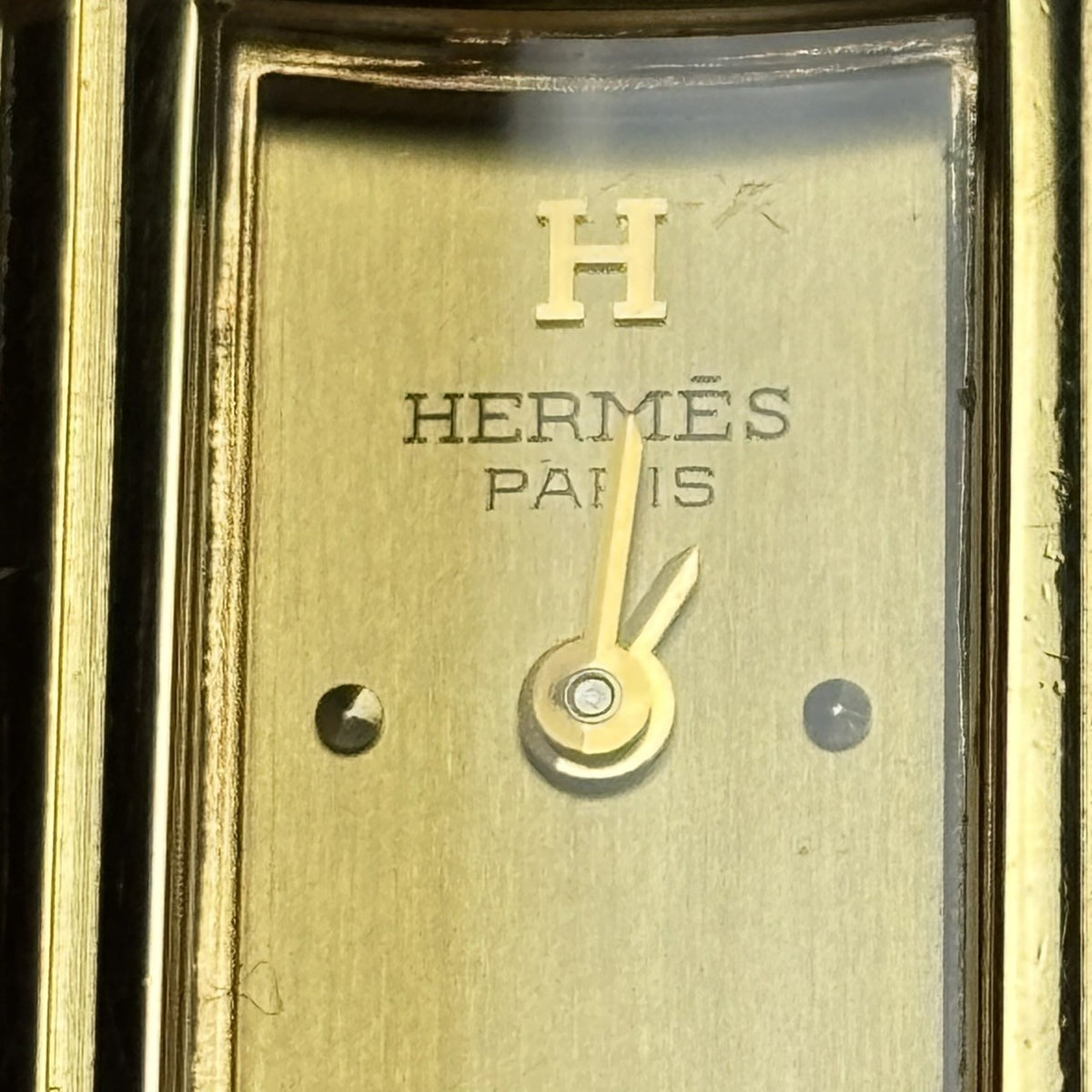 Vintage [Exc+5 Box] HERMES Kelly Watch Gold Red "U" Woman's Quartz Watch JAPAN