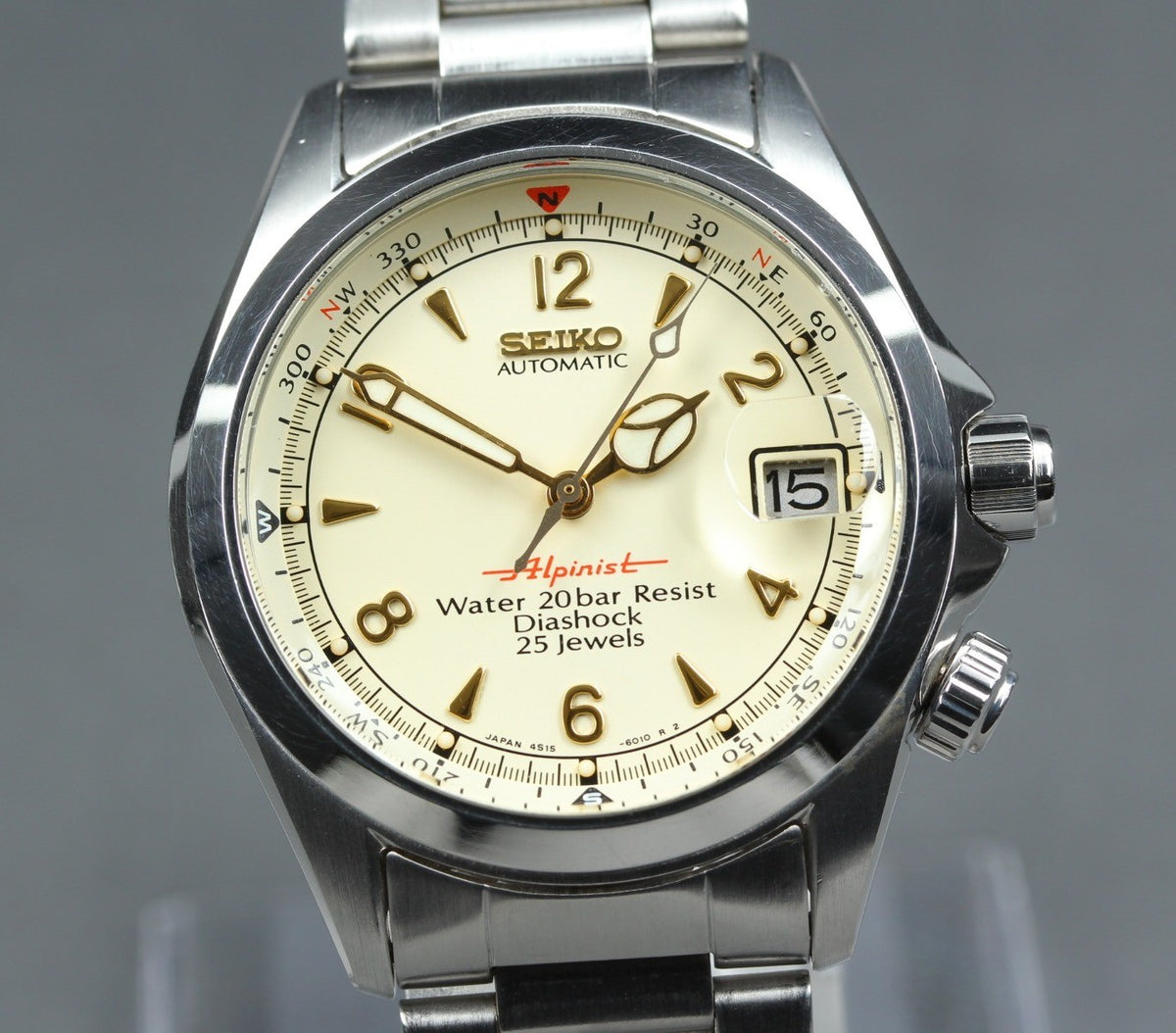 [Overhauled] SEIKO Red Alpinist 4S15-6000 SCVF007 Automatic Men's Watch JAPAN
