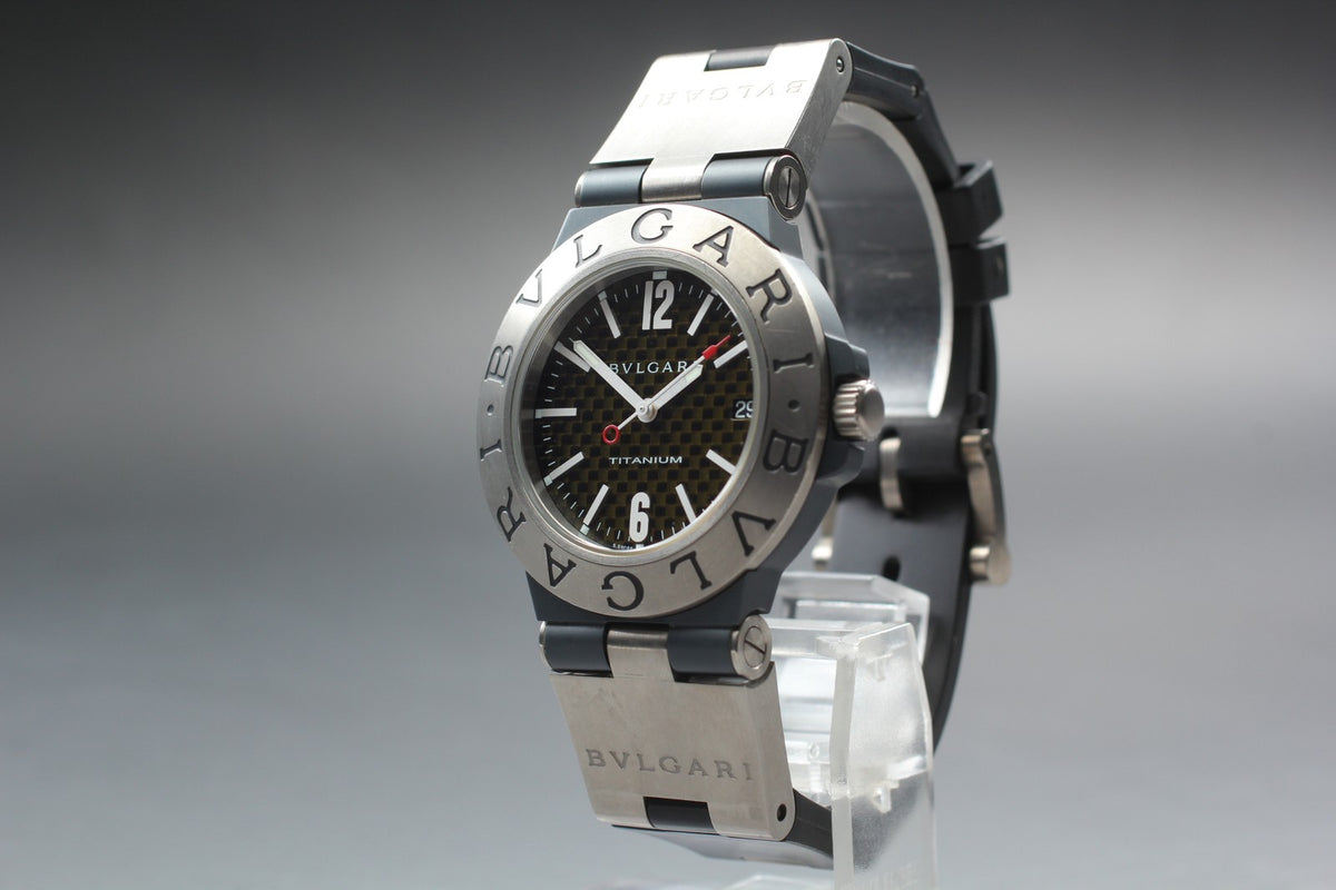 [Exc+5] BVLGARI Diagono TI38TA Titanium Automatic 38mm Black Men's Watch