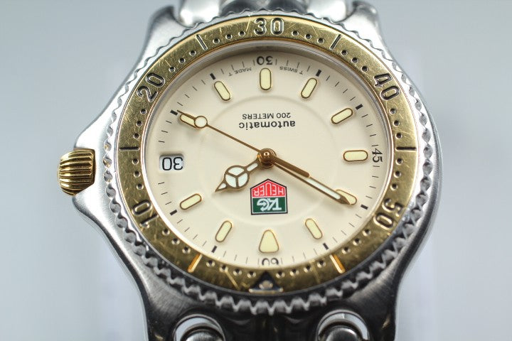 [Exc+5]Box TAG HEUER SEL 200m S87.006E Ivory Dial Automatic Men’s Watch 36mm JP