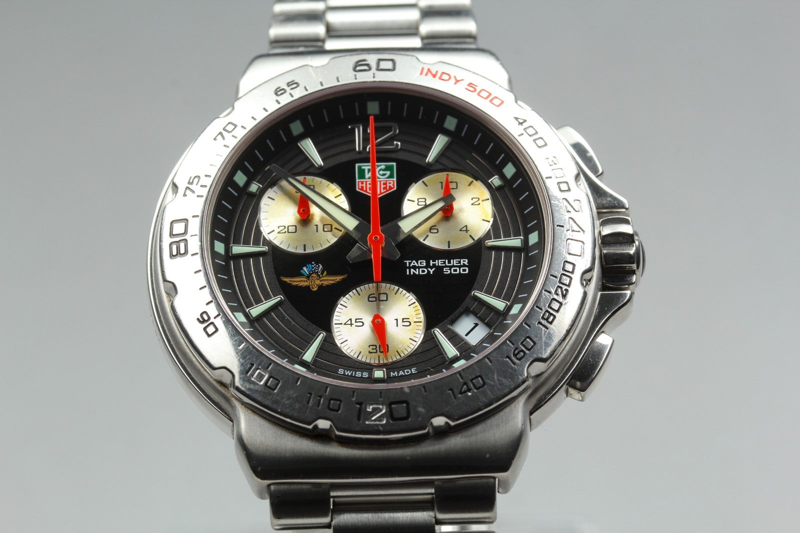 TAG HEUER Formula 1 Indy 500 CAC111B-0 Quartz Black Men's Watch 41mm JAPAN Exc+5