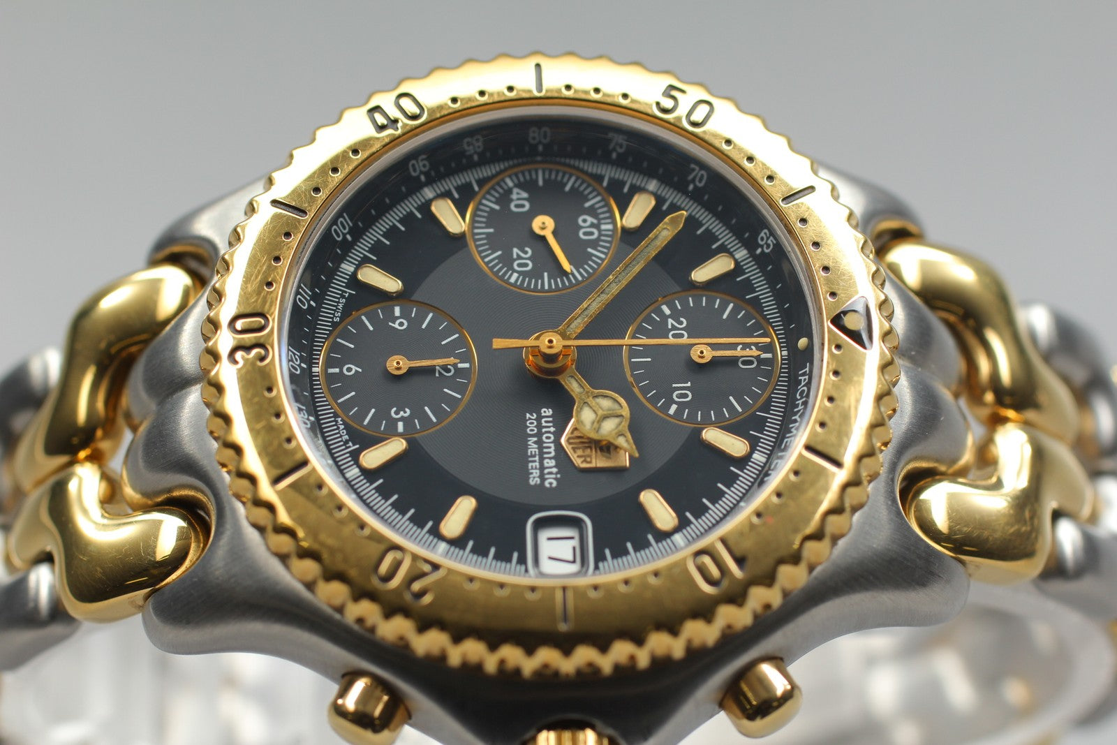 [Exc+5]Box TAG HEUER CG2121-R0 Chronograph Black Automatic Men's Watch 39mm JP