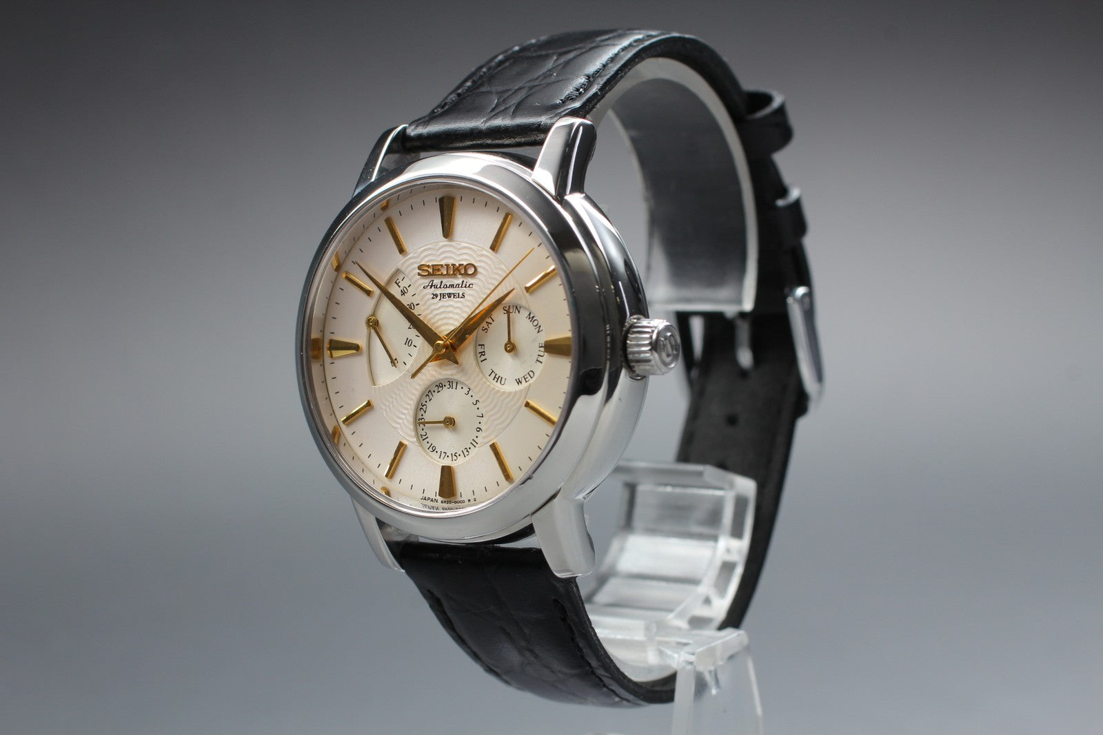 [Exc+5] SEIKO Mechanical 6R20-00B0 SARC005 Ivory Black Automatic Men's Watch JP