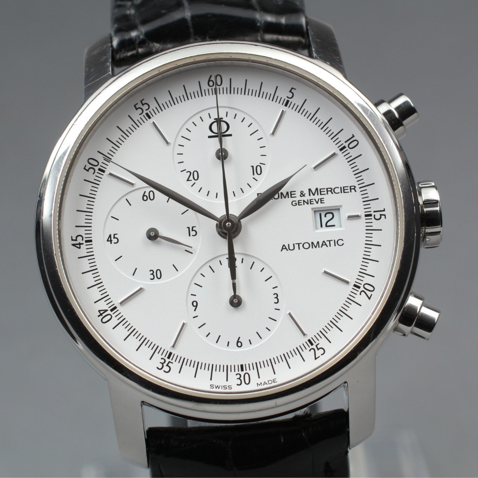 [Exc+5] BAUME＆MERCIER Classima 65533 Automatic White Men's Watch 42mm From JAPAN