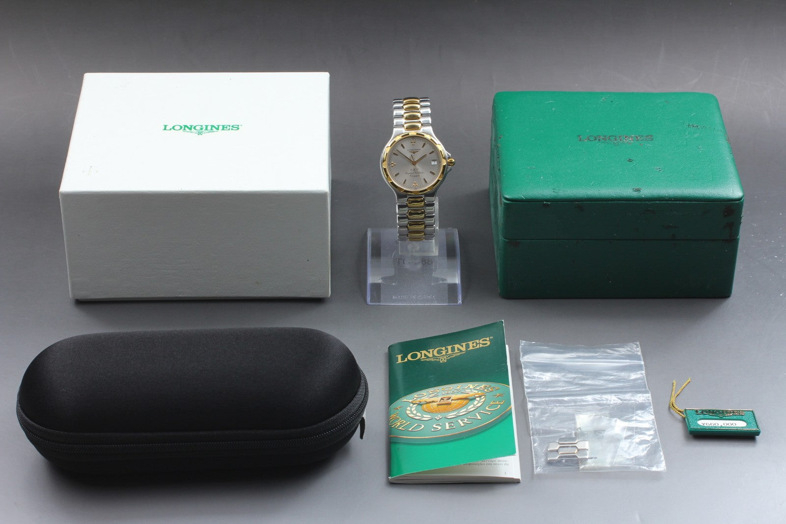 New Batt[Exc+5] LONGINES Conquest VHP L1.627.3 Quartz Silver Men's Watch 34mm JP