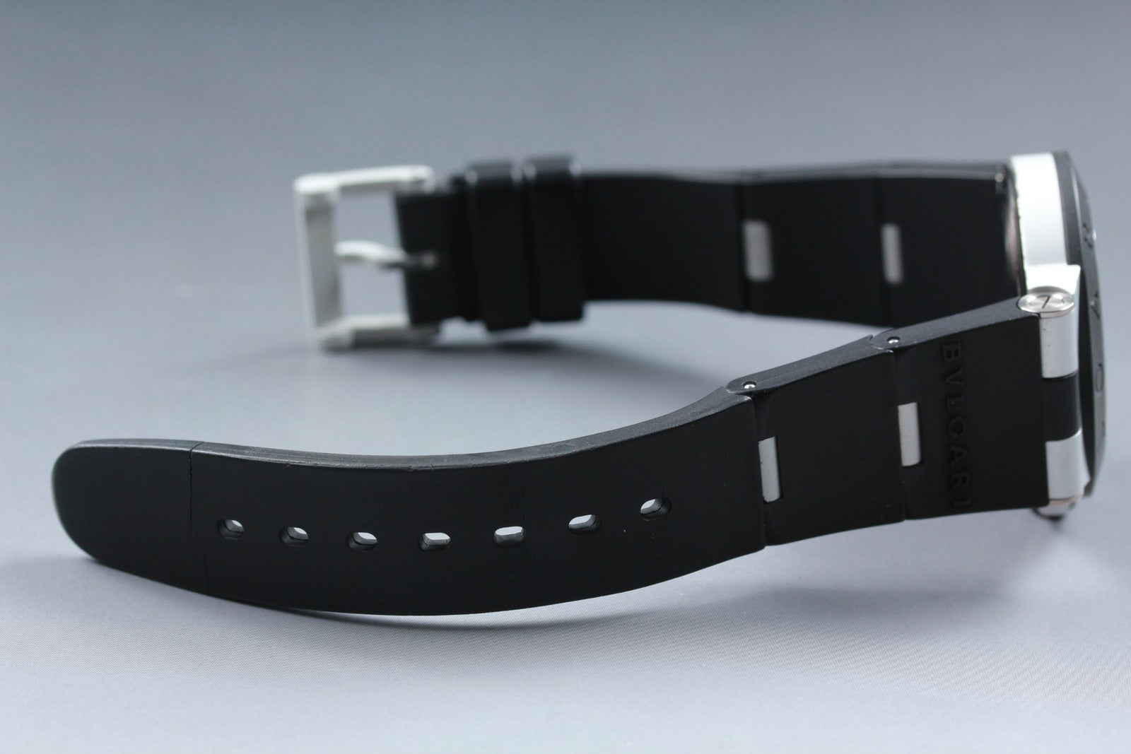 OH[Exc+5]Box BVLGARI Aluminum AL38TA Silver Men's Automatic Watch 38mm JAPAN