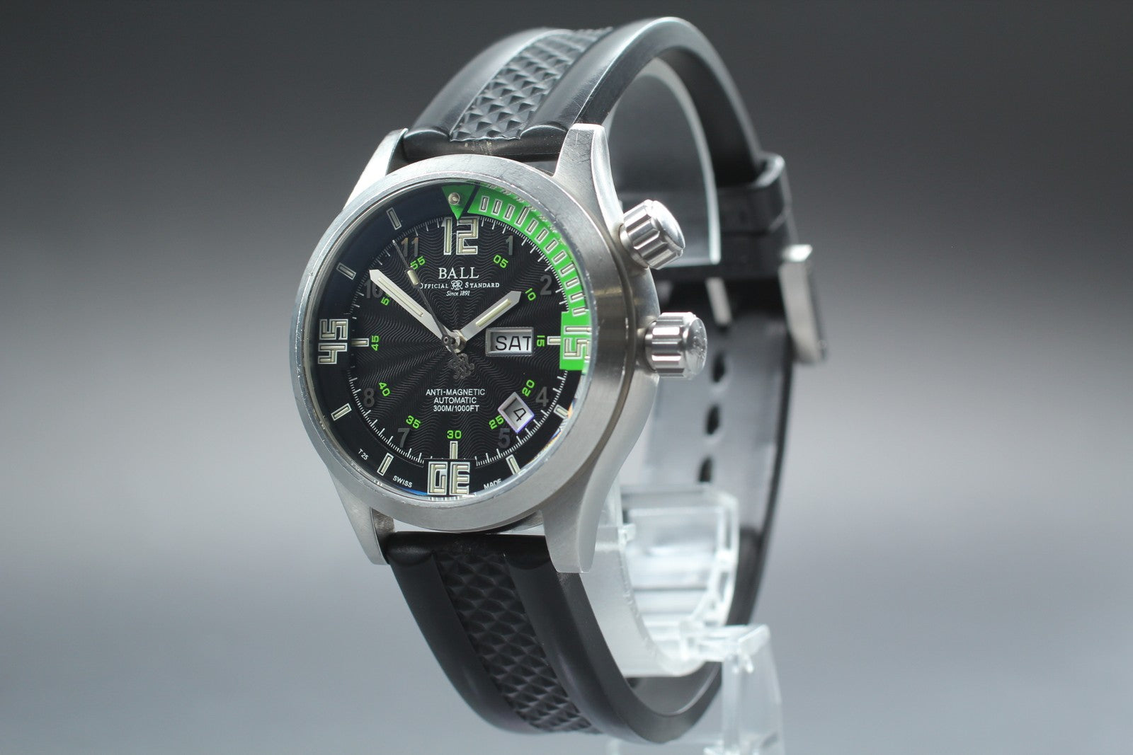 BALL Engineer DM1020A Black Dial Automatic Day/Date Men's watch 41mm JAPAN Box