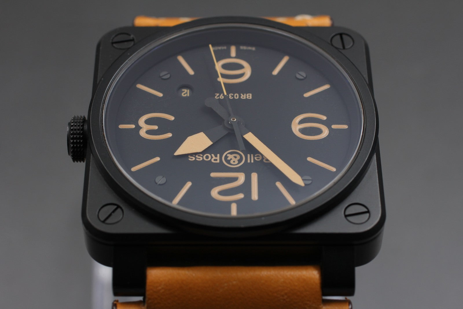 Bell＆Ross Aviation Altimeter BR03-92-S Black Automatic Men's Watch 42mm JAPAN