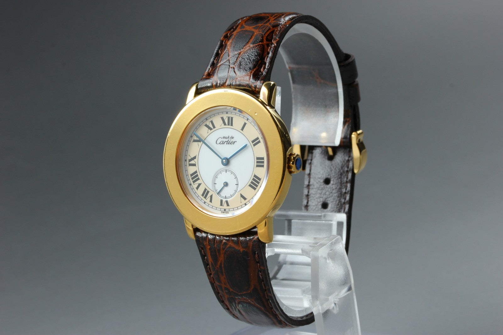 Vintage Cartier Must de Cartier Ronde 1810 1 Gold Brown 32mm Unisex Quartz Watch