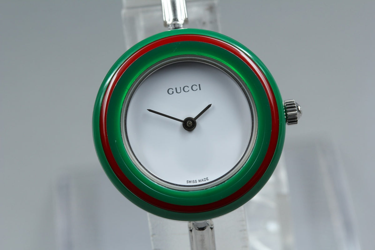 [Overhauled] Gucci Change Bezel 11/12.2L 12 Colors Silver Women's Watch Box