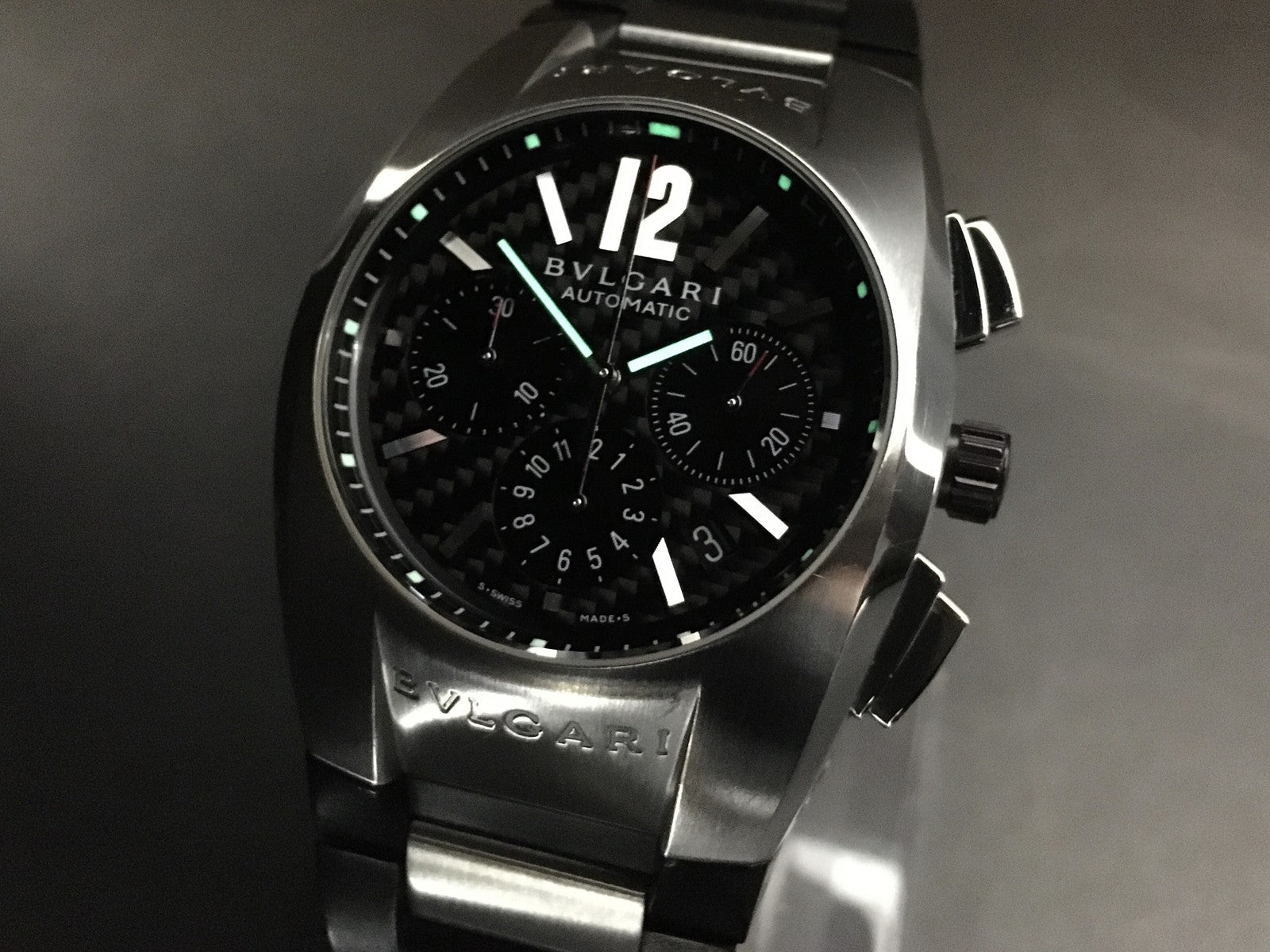 [Exc+5 Box] BVLGARI Ergon EG40SCH Black Chronograph 40mm Automatic Men's Watch