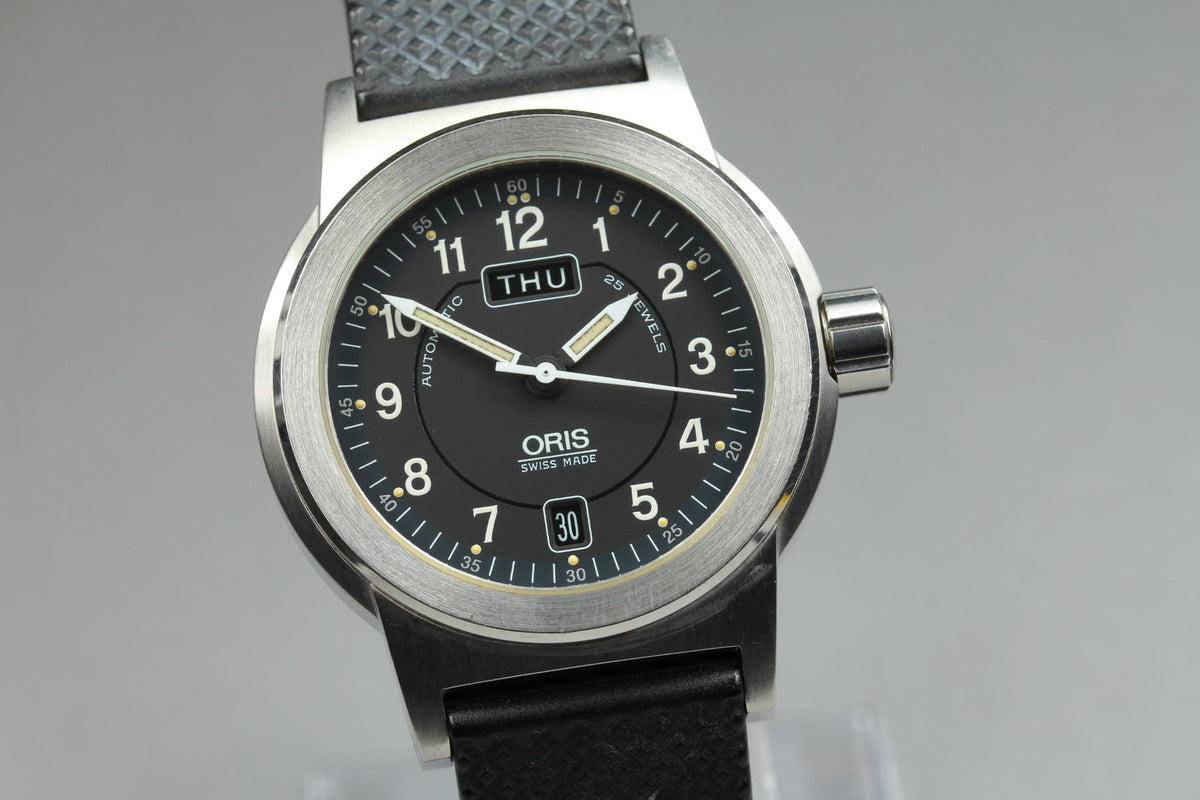 ORIS Big Crown 7500 BC3 Automatic Day/Date Black Dial Men's Watch 39mm JAPAN Box