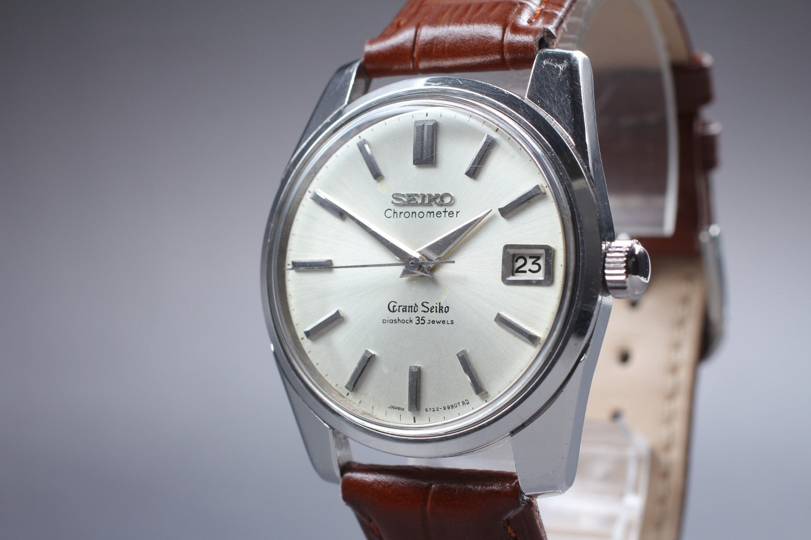 Overhauled Vintage Grand Seiko 2nd Model 5722-9990 Manual Silver Men's Watch JP