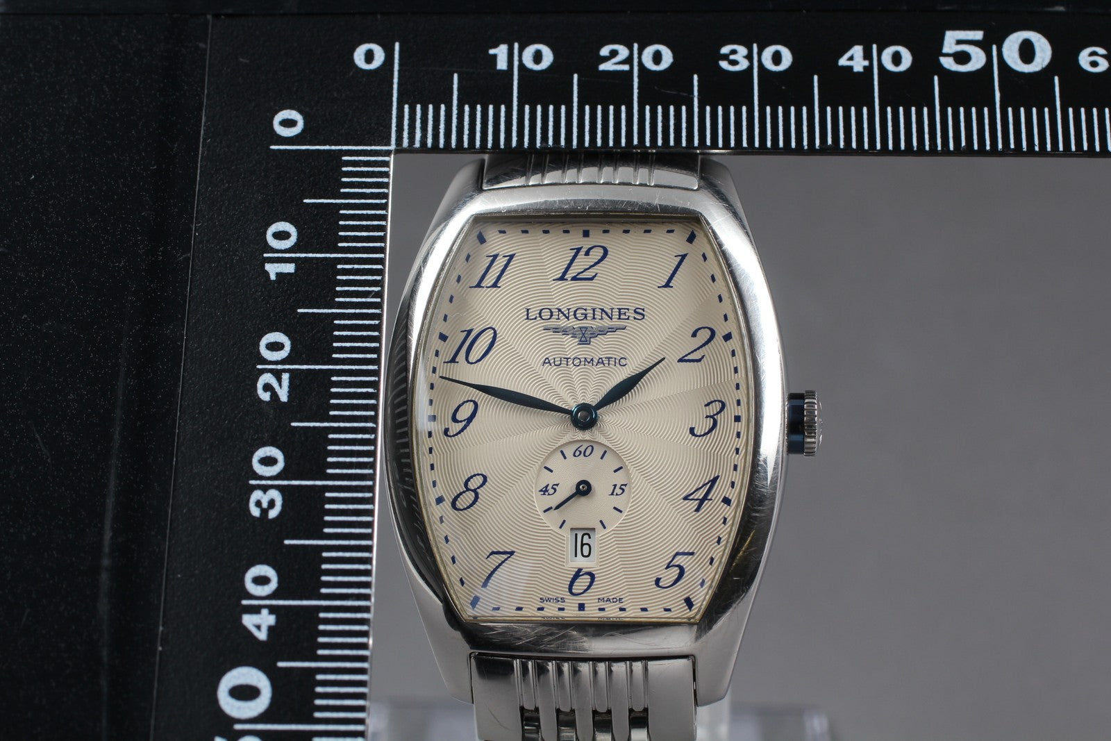 [Exc+5] LONGINES Evidenza L2.642.4  Date Silver 33mm Automatic Men's Watch JAPAN