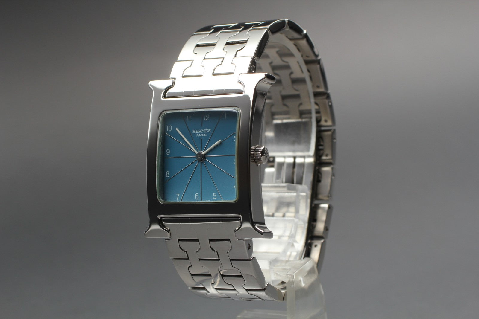 HERMES H Watch HH1.510 Blue Dial Quartz Unisex Watch 26mm JP Box From JAPAN