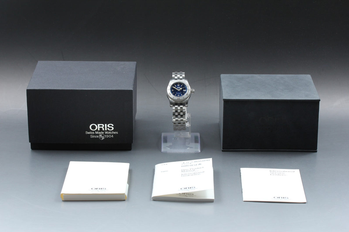 ORIS Big Crown Diver 7508 Automatic Blue Dial Unisex Date Watch 32mm JAPAN Box