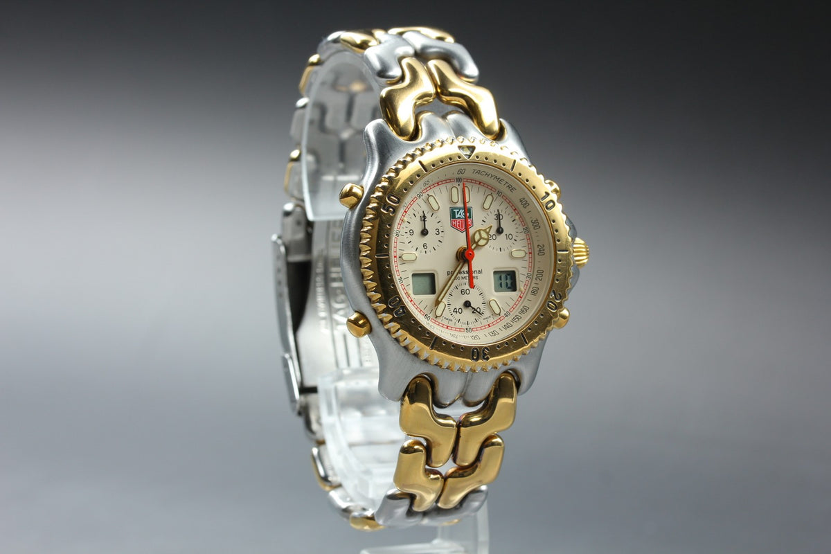 [READ!] TAG HEUER SENNA SEL S/el CG1123-0 Chronograph Men's Quartz Watch Box