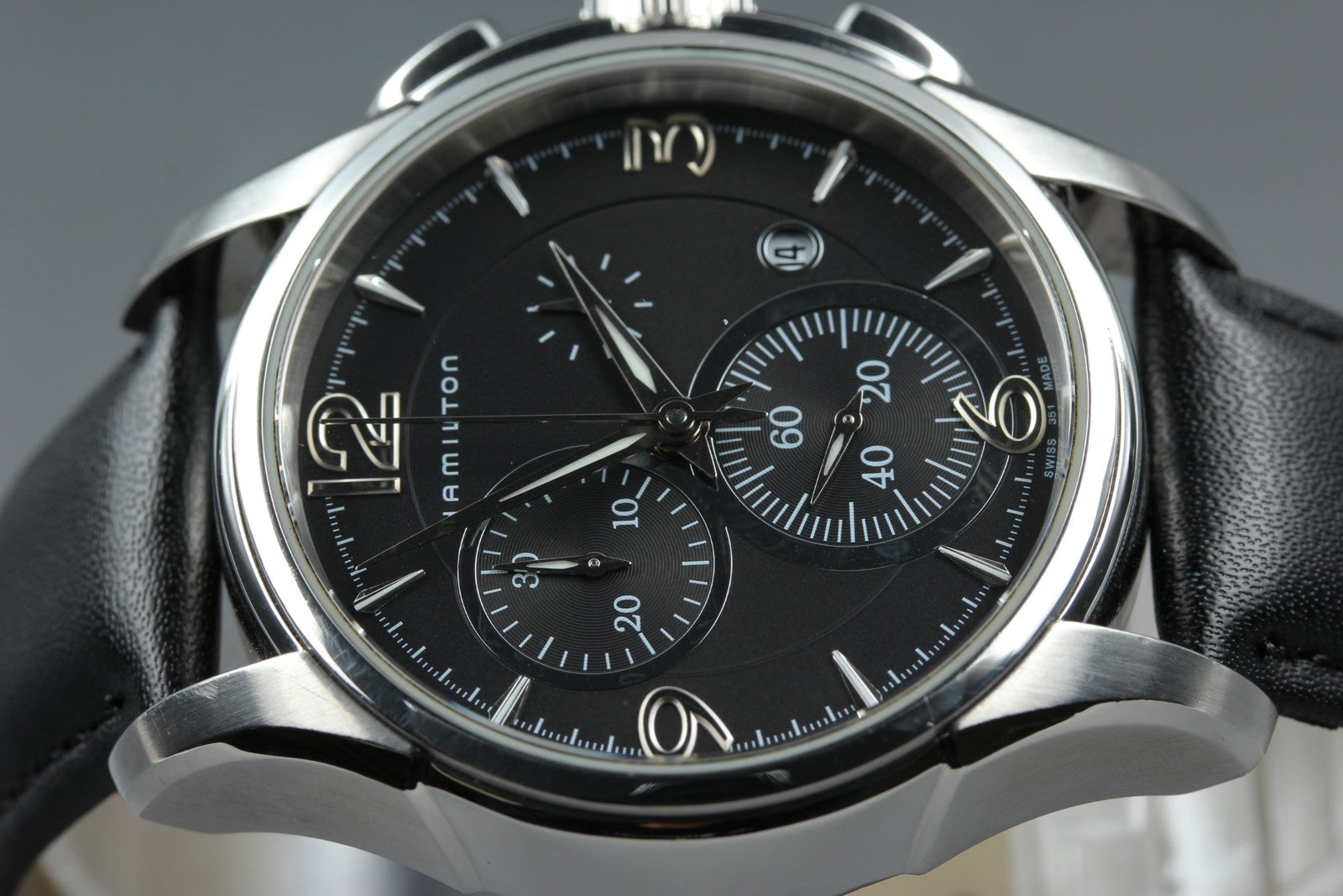 Hamilton Jazzmaster Chrono H326120 Black Chronograph Quartz Men's Watch 41mm JP