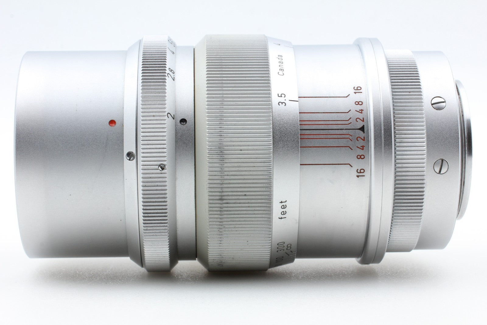 Cla'd [MINT w/ Hood] Leica Summicron 9cm 90mm f2 1st Canada Lens From JAPAN