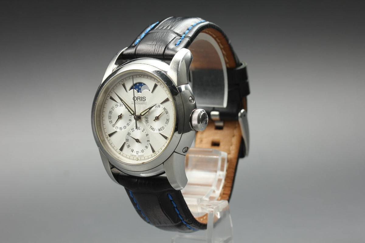ORIS Artelier Complication 7554 Automatic Day/Date Silver Men's Watch 38mm JAPAN