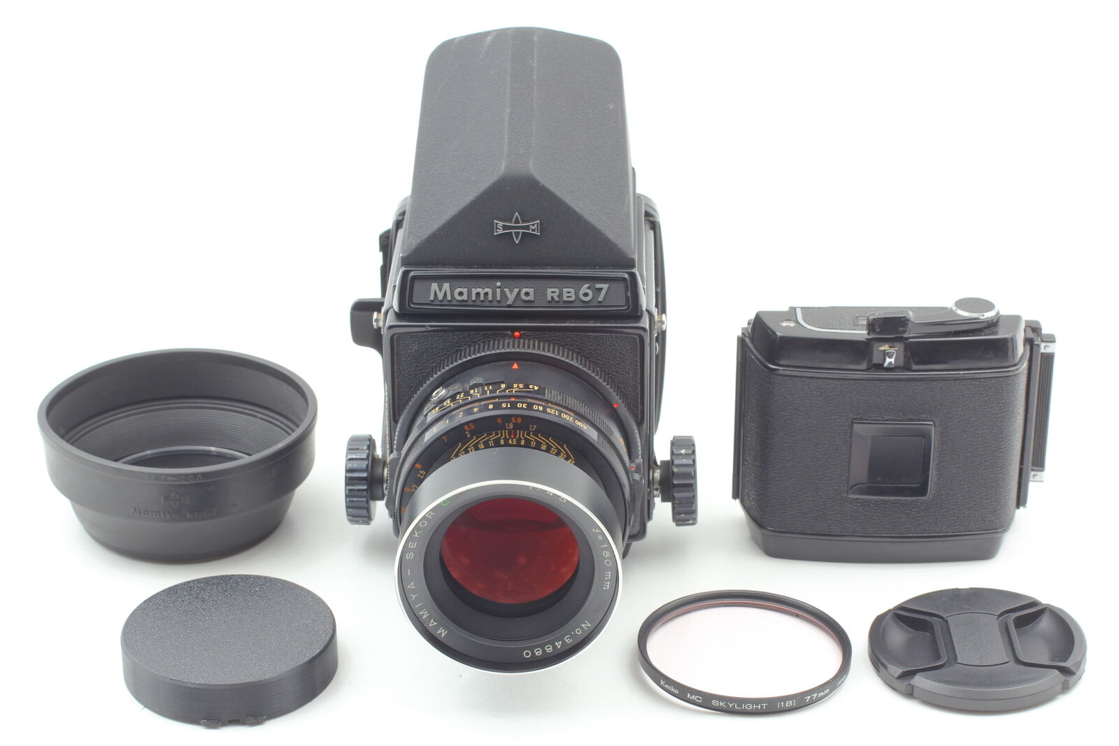 [Exc+5 w/Hood] Mamiya RB67 Pro Film Camera + Sekor C 180mm f4.5 Lens From JAPAN