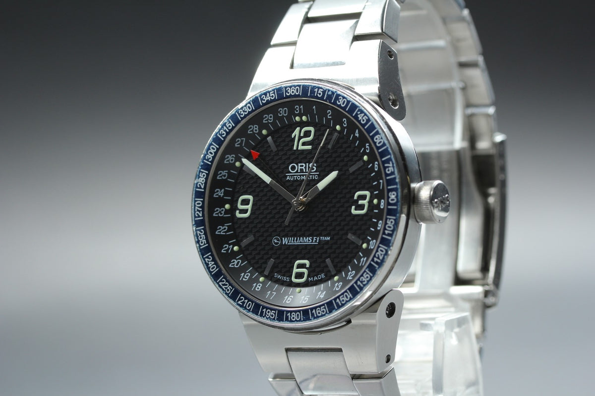ORIS Williams F1 Team Pointer Date 7585 Automatic Men's Watch 42mm JAPAN Box