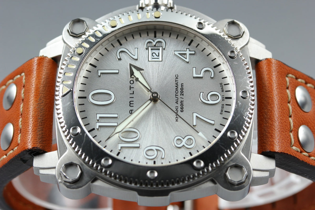 Hamilton Khaki Below Zero H785550 44mm Silver Brown Automatic Men's Watch