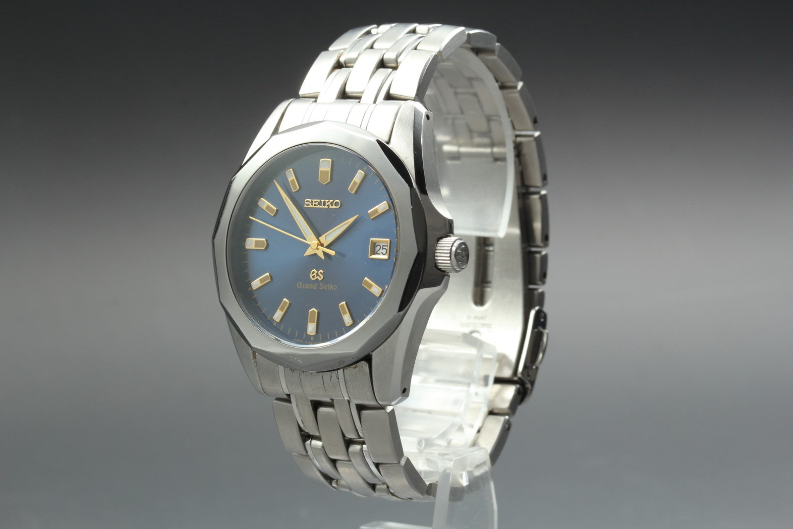 [Exc+5] Grand SEIKO GS 8J56-8000 SBGF003 Blue 36mm Men's Quartz Watch JAPAN