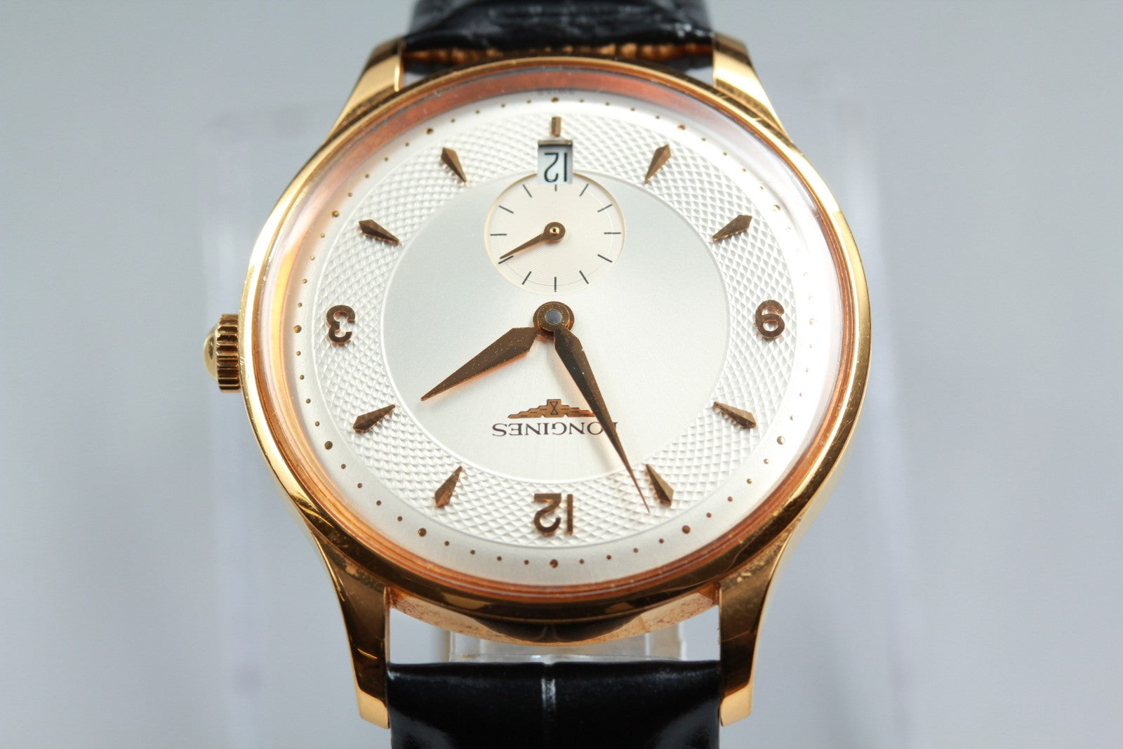 Longines Grand Classic L4.685.2 Gold Dial Automatic Date Men's Watch 36mm N MINT