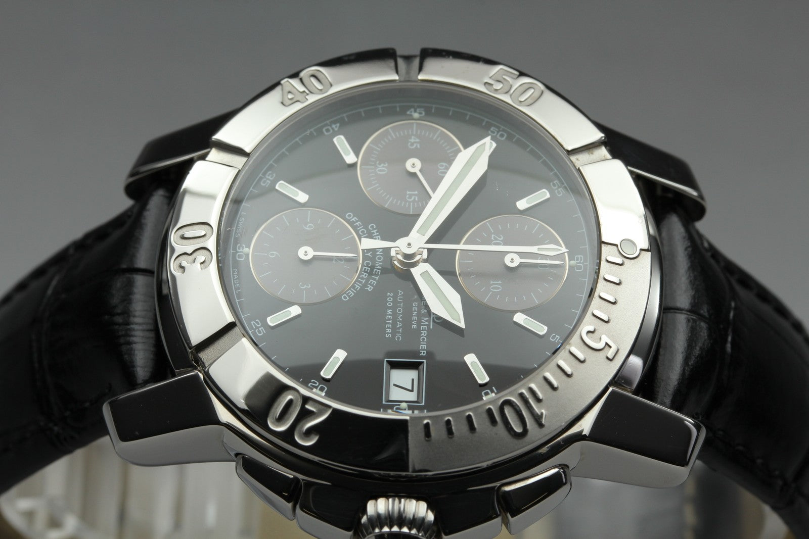 BAUME＆MERCIER Capeland 65352 Automatic Chronograph Black Men's Watch 40mm JP Box