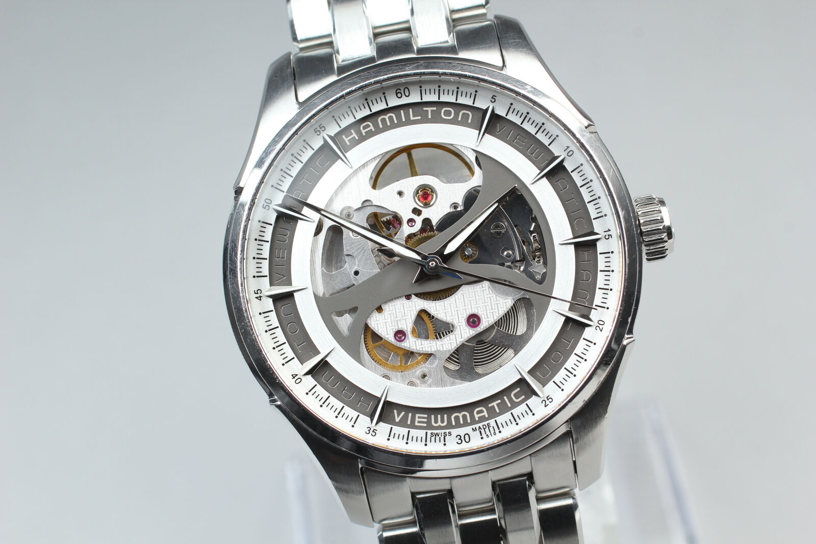 [Exc+5 Box] Hamilton Jazzmaster Viewmatic H425550 Automatic Skeleton Mens Watch