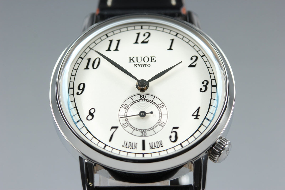 KUOE KYOTO OLD SMITH 90-007﻿ Silver Black 34mm Automatic Men's Watch JAPAN [Box]
