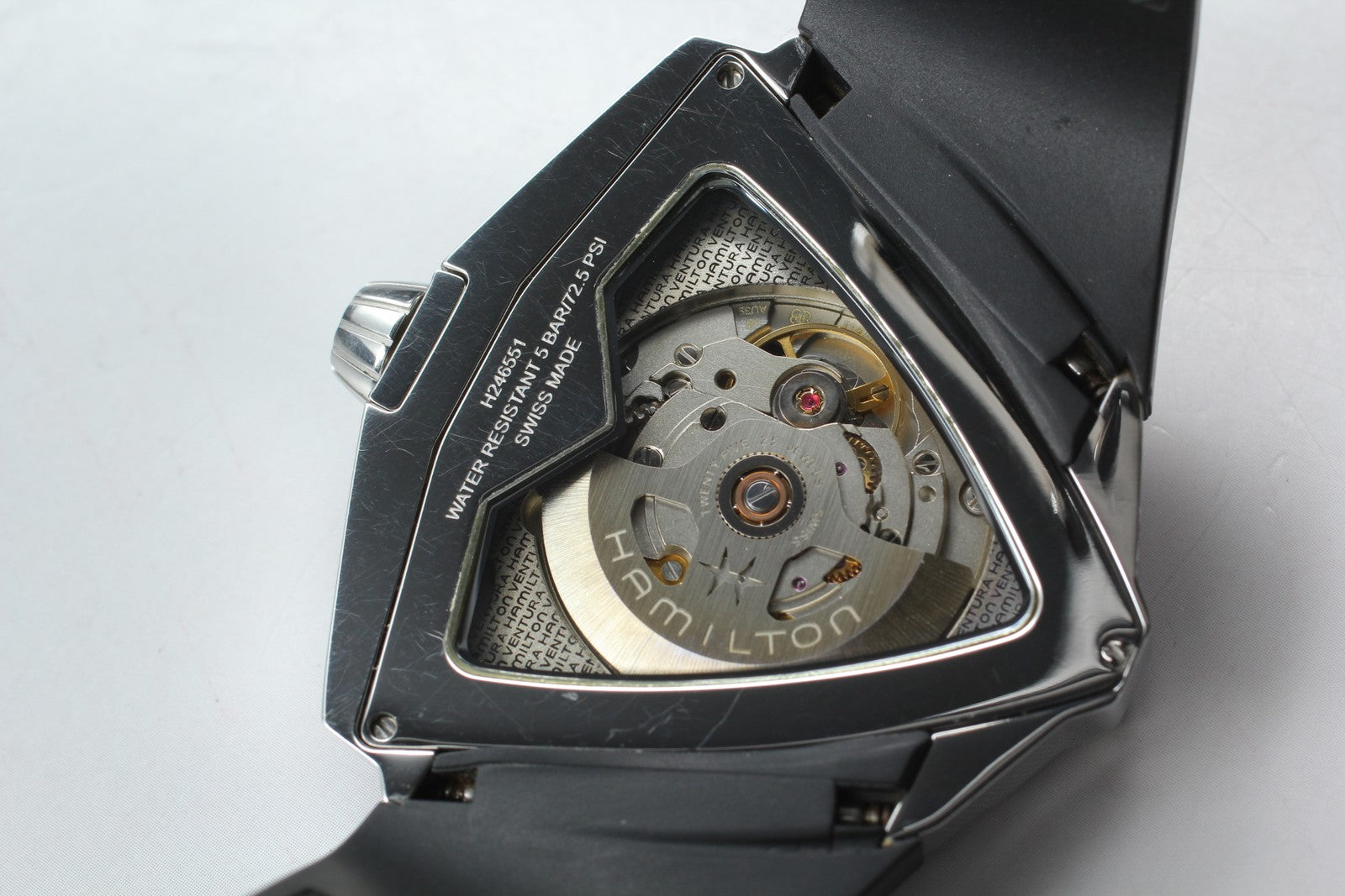 [Exc+5] HAMILTON Ventura XXL H246551 Black 45mm Automatic Men's Watch From JAPAN