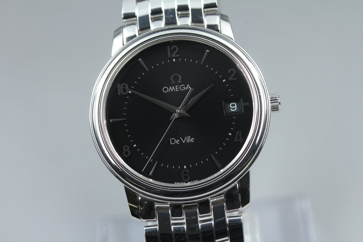 Omega De Ville Prestige 4510.50 Cal.1532 34mm Black Dial Quartz Men's Watch Box
