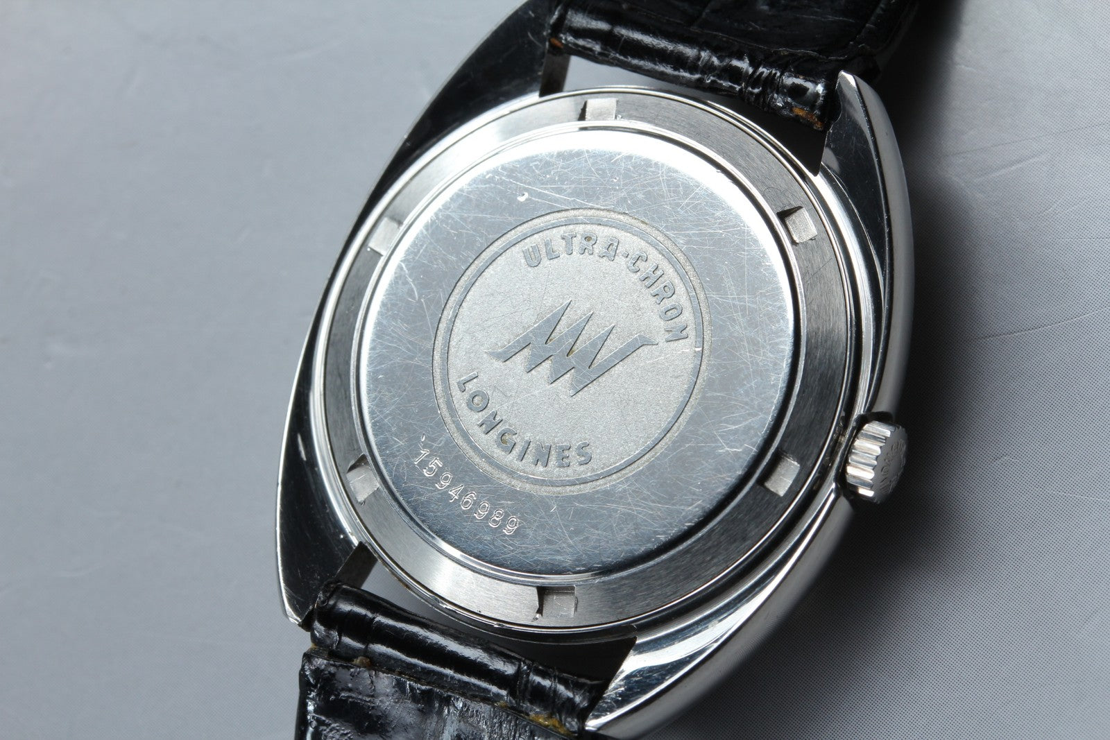 Vintage LONGINES ULTRA-CHRON Chronometer Date Silver Men's Watch 34mm JP JAPAN