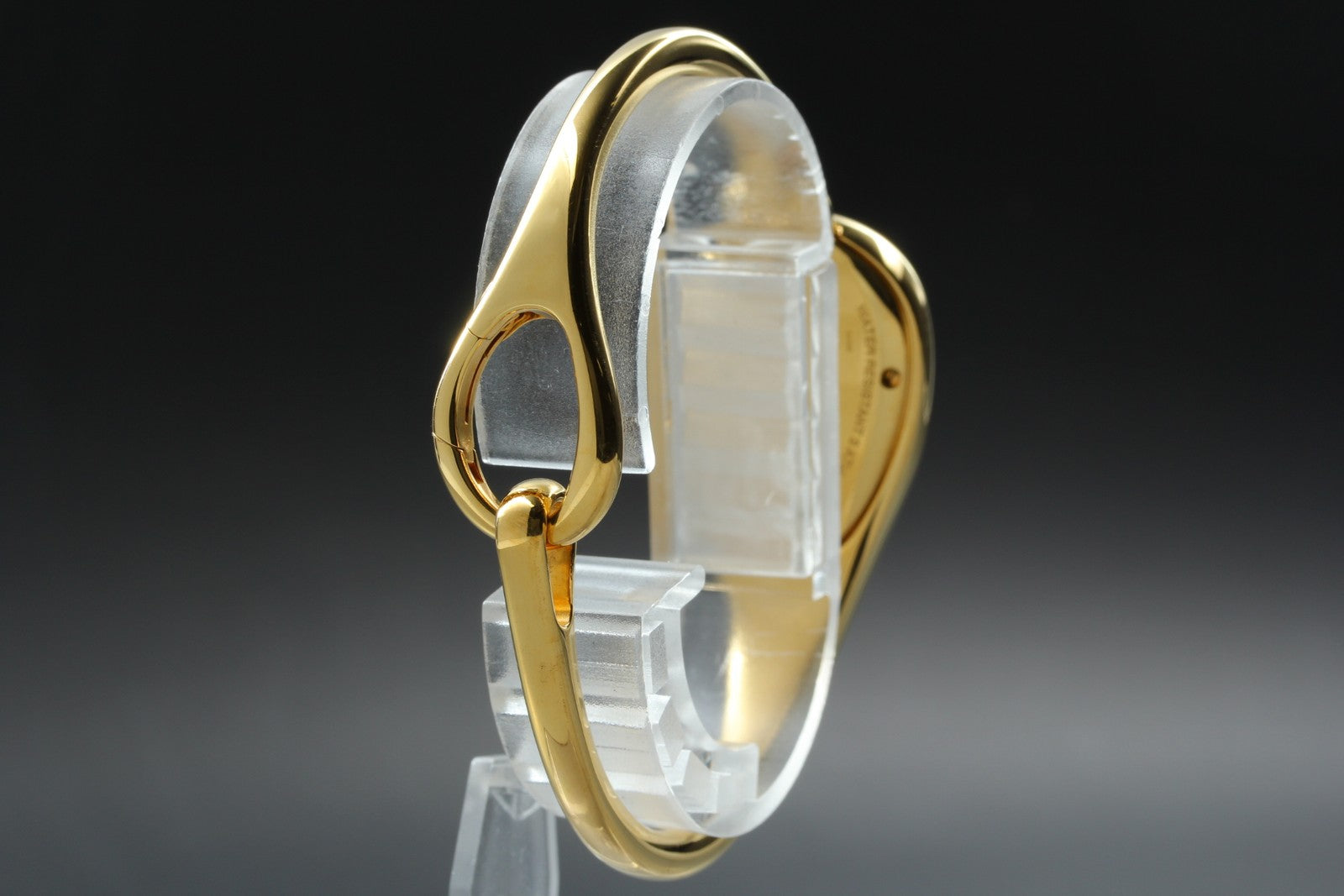 Gucci 103 Horsebit Gold Floral Dial 21 mm Bangle Woman's Quartz Watch
