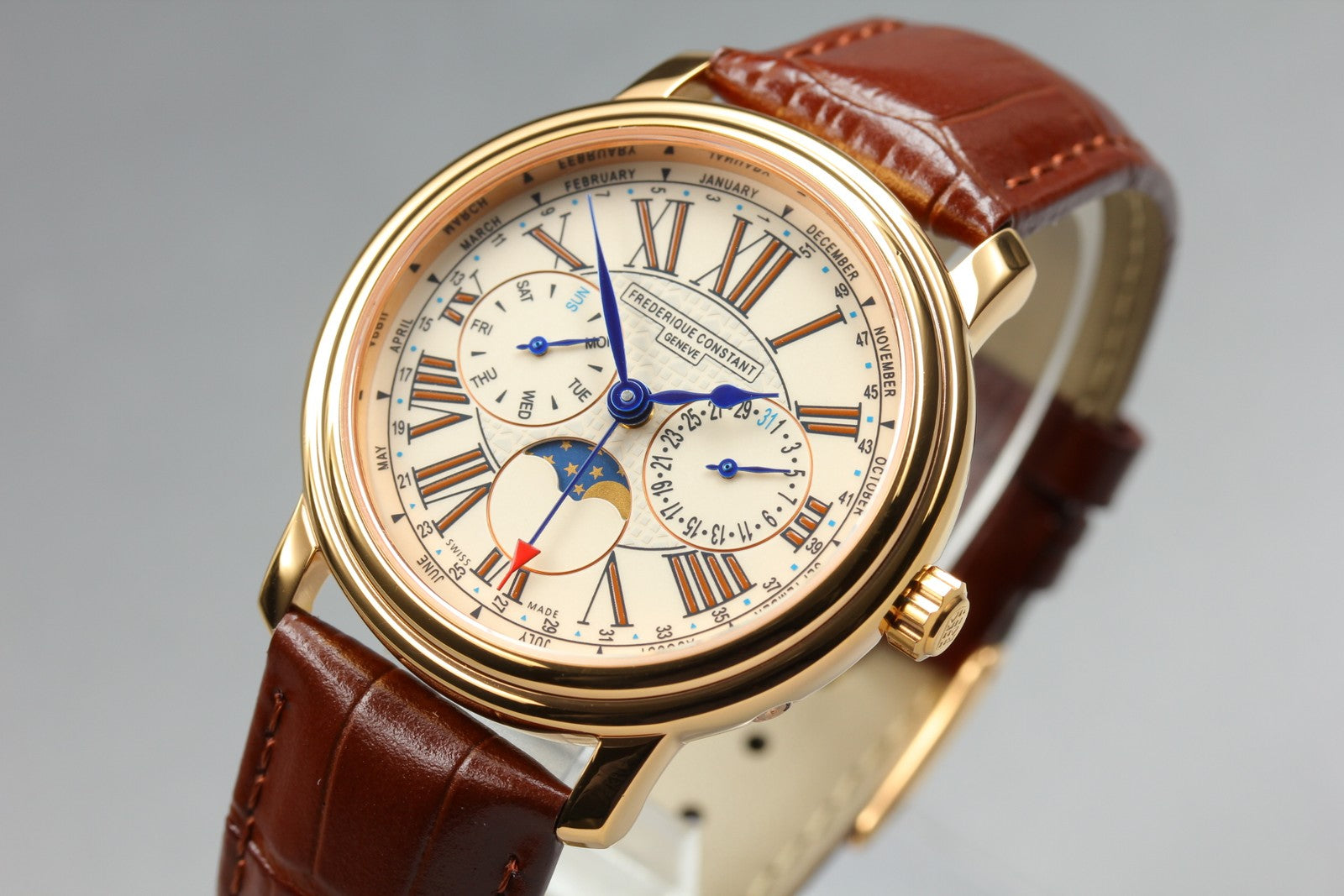 Overhauled FREDERIQUE CONSTANT FC-270X3P4/5/6 Quartz Men's Watch 38mm JAPAN