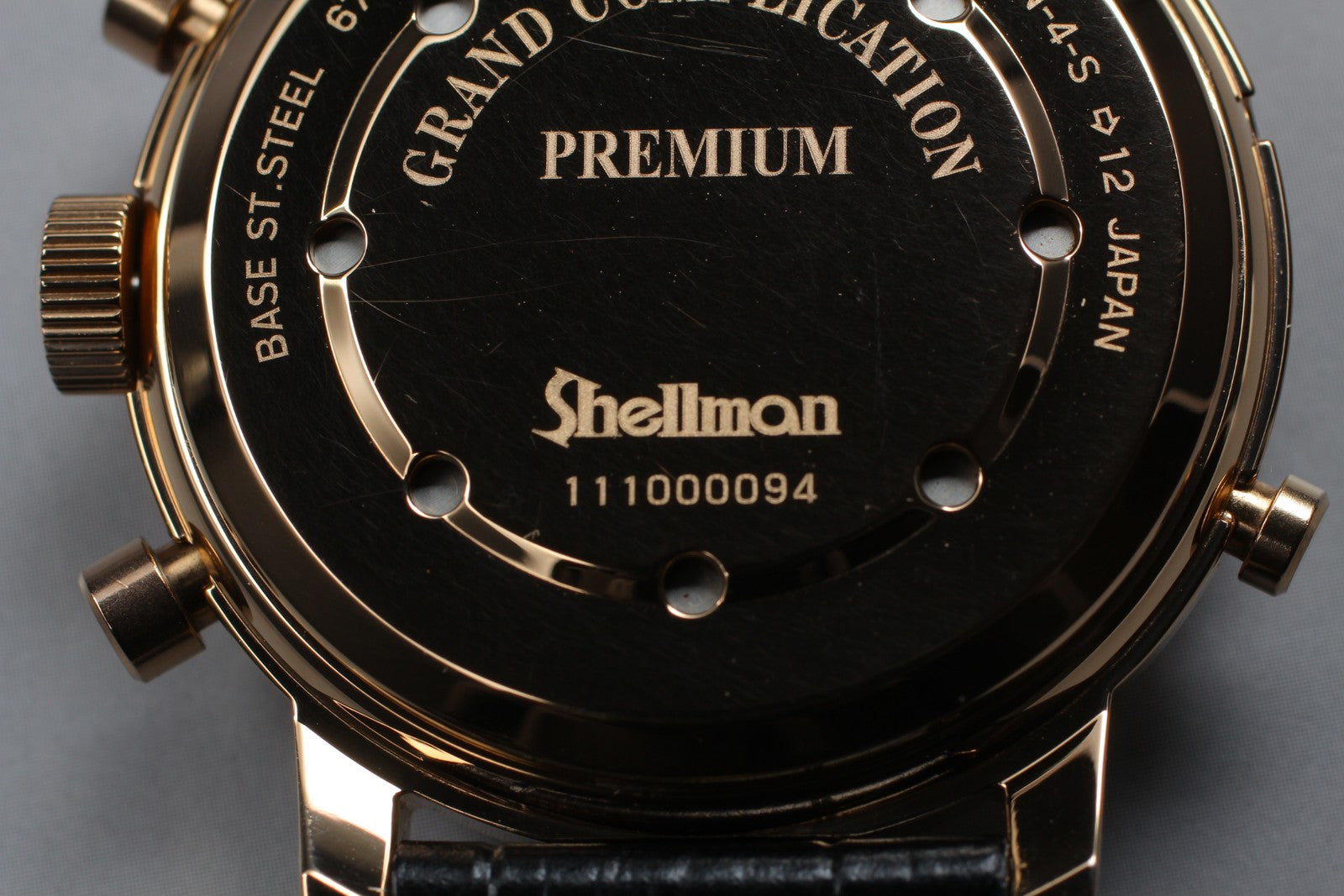 [Exc+5] SHELLMAN Grand Complication Premium 6771-T011179 TA Qz Watch From JAPAN