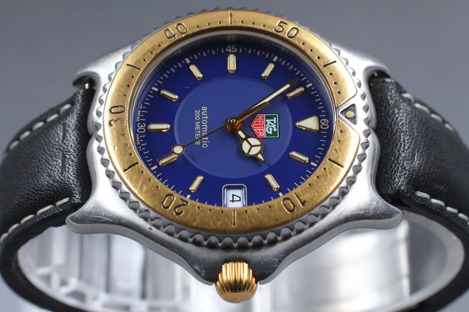 [Exc+5] TAG HEUER Professional WI2151 Blue Dial Automatic Boy's Watch 37mm JAPAN