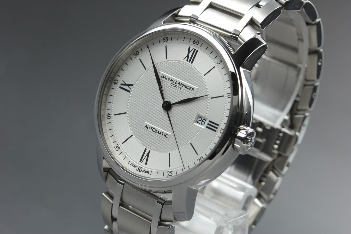 BAUME＆MERCIER Classima 65679 Automatic Silver Date Men's Watch 42mm JAPAN Box