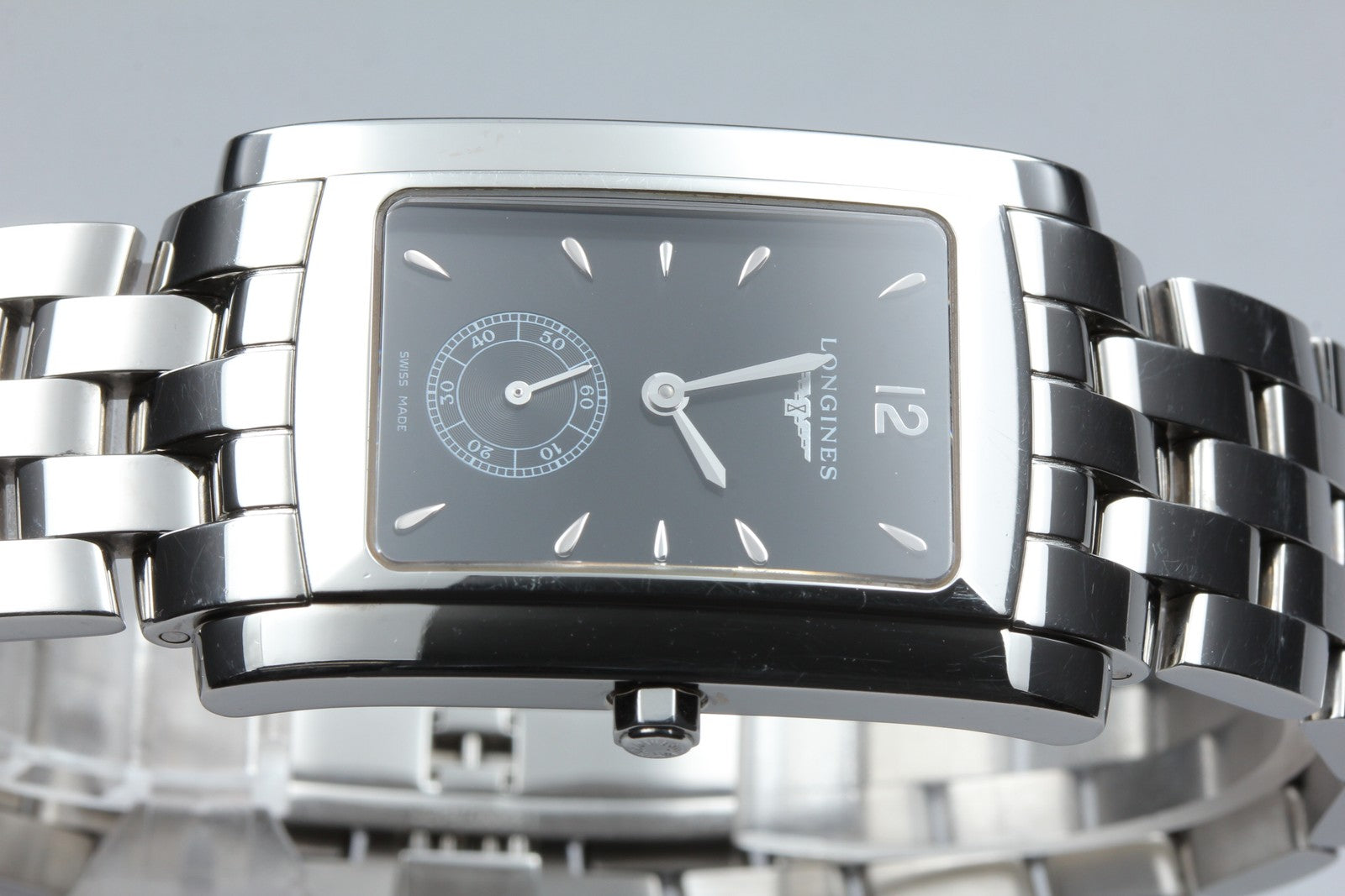 New Batt LONGINES DolceVita L5.655.4 Black Dial Unisex Quartz Watch 26mm JAPAN