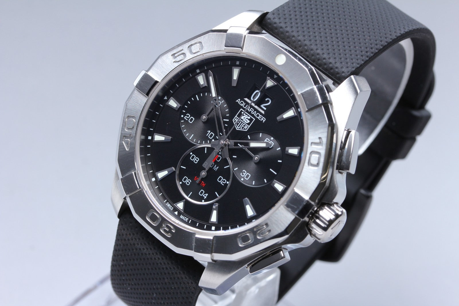 [N MINT]Box TAG HEUER Aquaracer CAY1110-0 Black Quartz Men’s Watch 44mm JAPAN